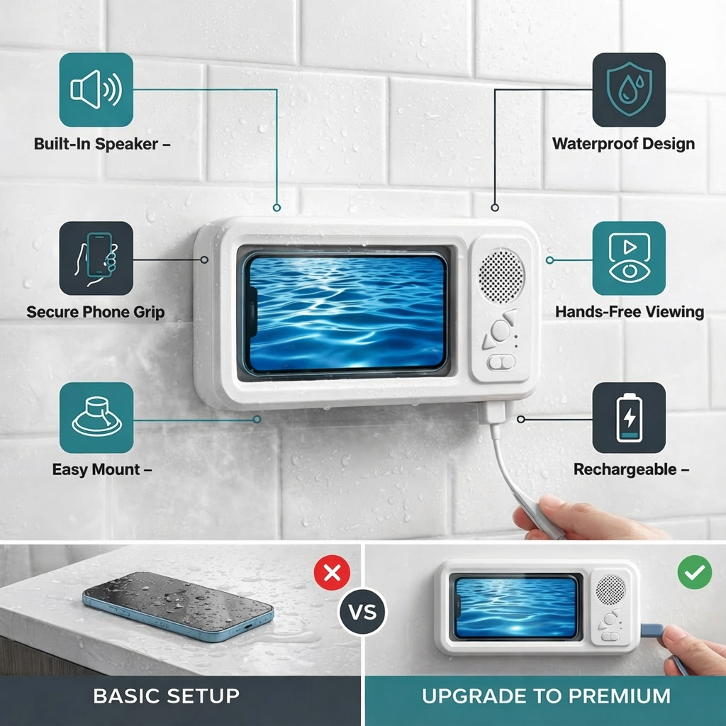 Waterproof Bluetooth-compatible Speaker For Shower