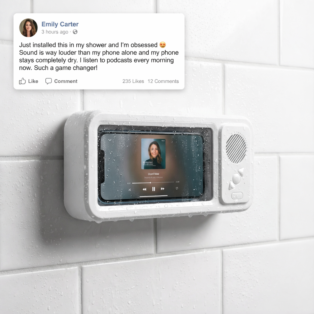 Waterproof Bluetooth-compatible Speaker For Shower